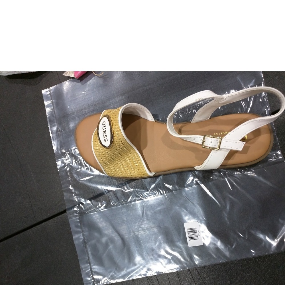 Guess Moores Raffia Sandals Womens,Brown 8M US